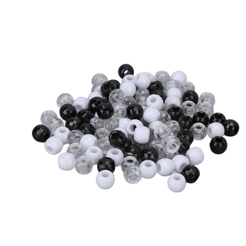 100x Transparente Haarkügelchen für DIY-Flechten 1