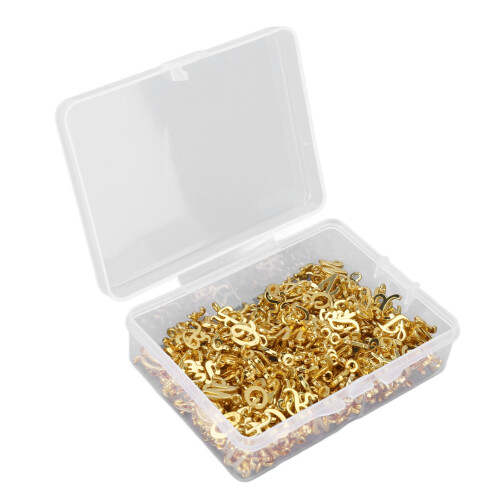 260st Eng. Letter Hangers Alloy DIY Dreadlock Beads 1