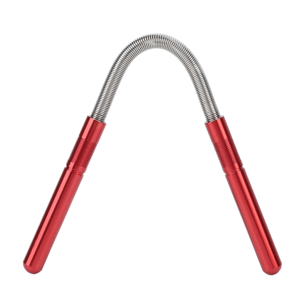 (Red) Stainless Steel Facial Hair Remover Spring Threading Lip Chin Cheeks