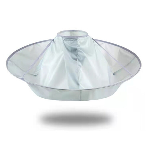 (Gray) Lightweight Foldable Gray Hair Cutting Cape 2