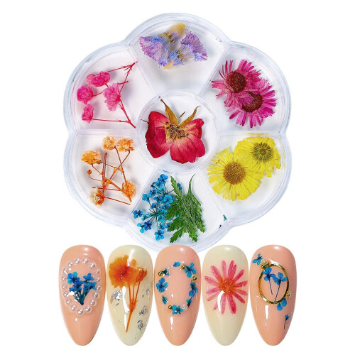 1 Box Dried Flower 6 Grids DIY Nail Art 05 1