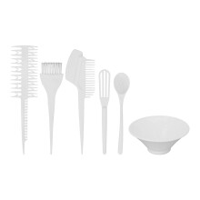 6pcs Lightweight Elastic Hair Dye Brush & Bowl Coloring Kit