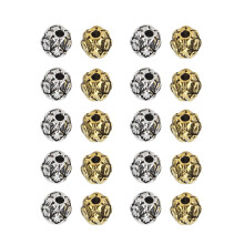 20x Legierungs-Bartperlen Retro-Haar-Tube DIY-Schmuck