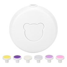 (White) Elektrischer Baby-Nageltrimmer mit 6 Schleifköpfen Orange