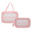 Clear Pink Portable Transparent Makeup Bag 2