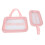 Clear Pink Portable Transparent Makeup Bag 3