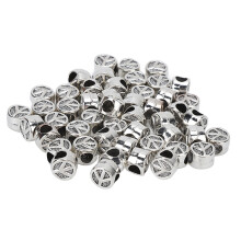 50x Metall-Bartperlen DIY Haar-Tuben zum Flechten