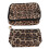 2x Luipaardprint waterdichte makeuptas, grote capaciteit 2