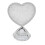 (Silver) Heart Shaped Double Sided Nail Display Stand Silver 1