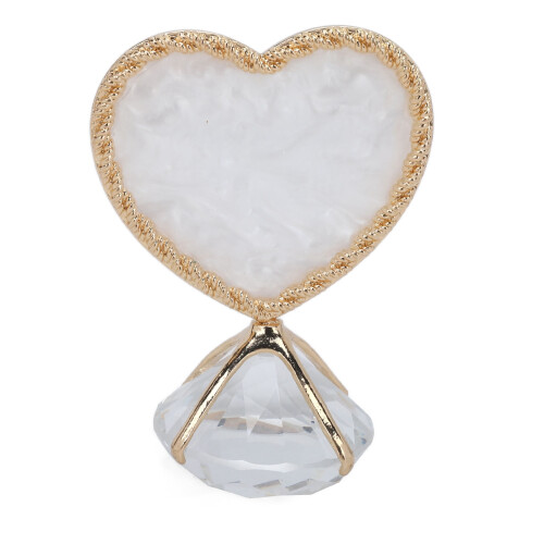 (Gold) Heart Shaped Double Sided Nail Display Stand Silver