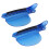 2x Hitzeisolierung Blau Perücken-Extension Clips 2
