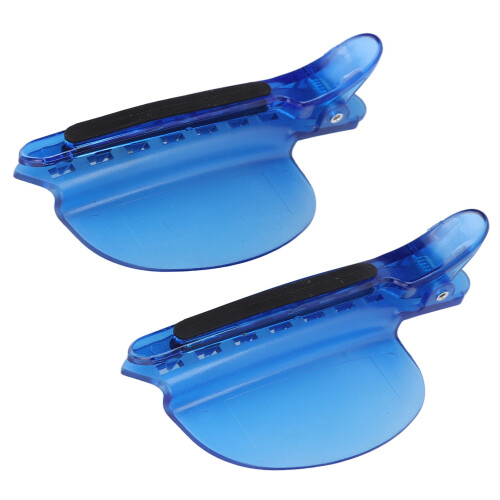 2x Hitzeisolierung Blau Perücken-Extension Clips 1