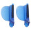 2x Hitzeisolierung Blau Perücken-Extension Clips 4