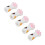 (White) 5x Silicone Cat Paw Cuticle Scissors Covers Yellow 4