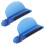 2x Hitzeisolierung Blau Perücken-Extension Clips 3