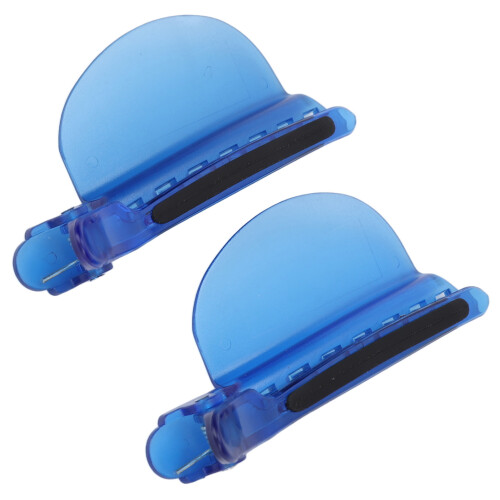 2x Hitzeisolierung Blau Perücken-Extension Clips 2