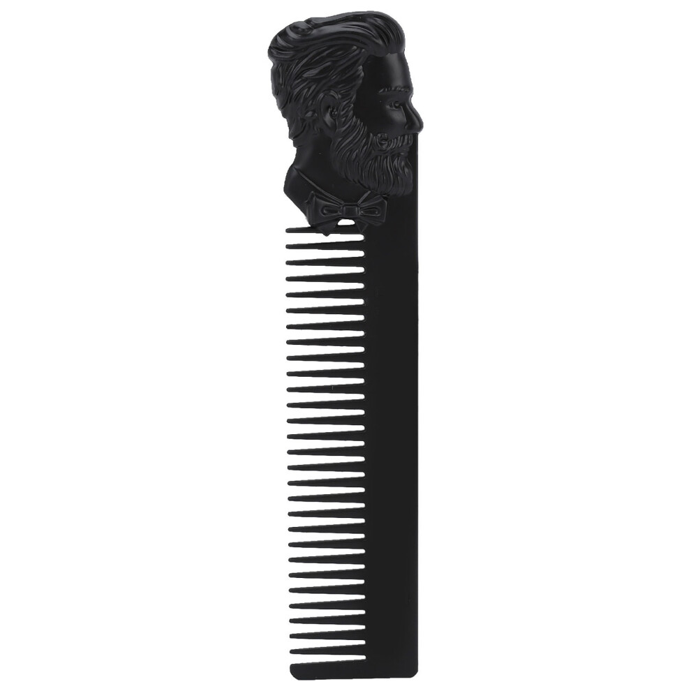 Unisex Black,Gold (Black) Zinc Alloy Gold Hair Comb 3D Engraved Beard Comb Salon Home