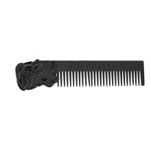 (Black) Staal borstel voor baard, 3D portret, zwart