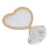 (Gold) Heart Shaped Double Sided Nail Display Stand Silver 5
