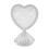 (Silver) Heart Shaped Double Sided Nail Display Stand Silver 2