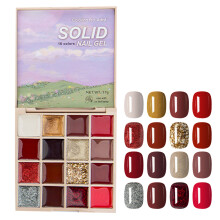 16-Farben Nagelgel-Palette UV-Gellack für Nail-Art DIY