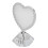 (Silver) Heart Shaped Double Sided Nail Display Stand Silver 4