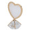 (Gold) Heart Shaped Double Sided Nail Display Stand Silver 4