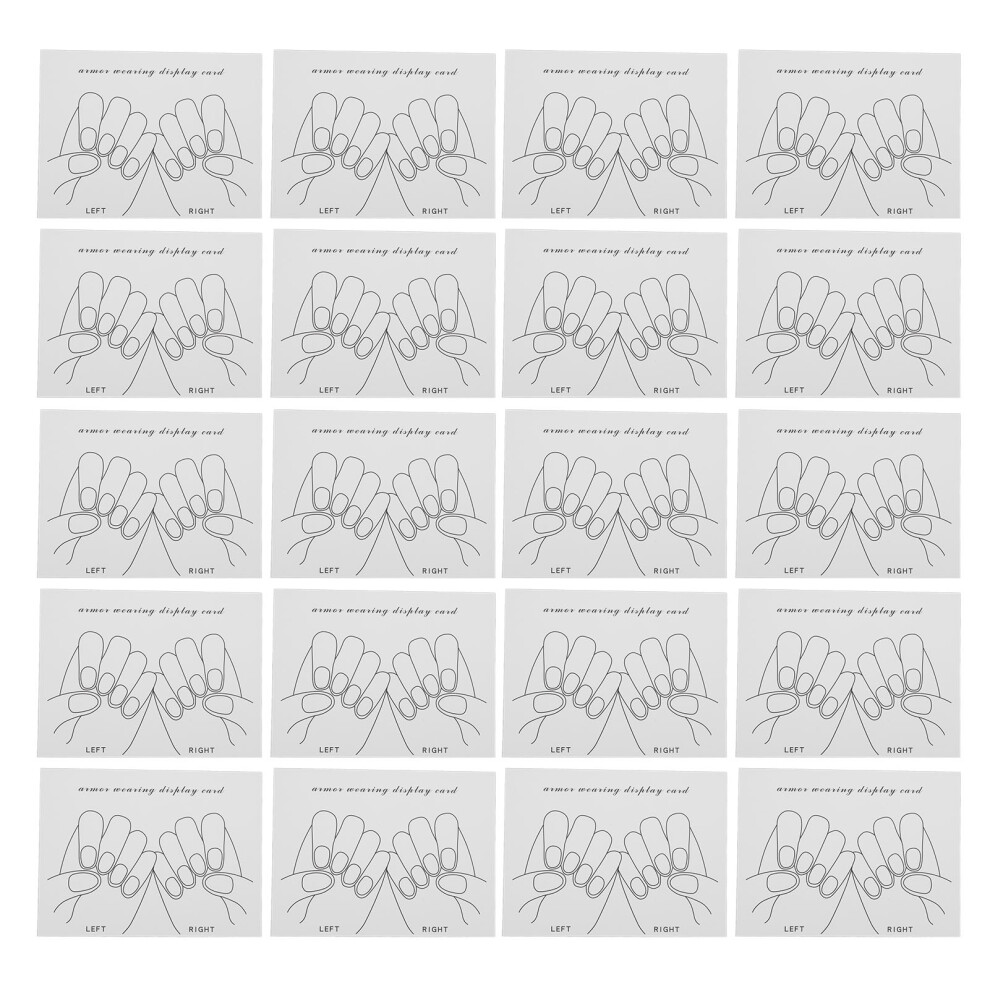 20PCS Nail Art Display Cards Fake Nails Photo Tool DIY Design