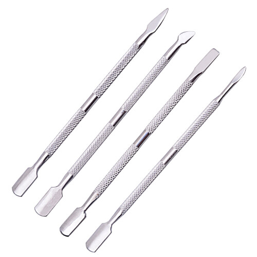 4x Nagelstokjes RVS, textuur