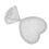 (Silver) Heart Shaped Double Sided Nail Display Stand Silver 5