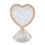 (Gold) Heart Shaped Double Sided Nail Display Stand Silver 2