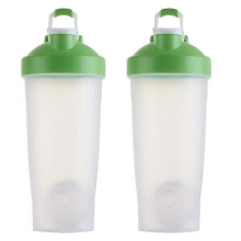 (Green) Plastic Protein Shake Bottle For Meal Replacement Shakes & Smoothies, Beverages, Mixing Salad Dressing