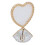 (Gold) Heart Shaped Double Sided Nail Display Stand Silver 3