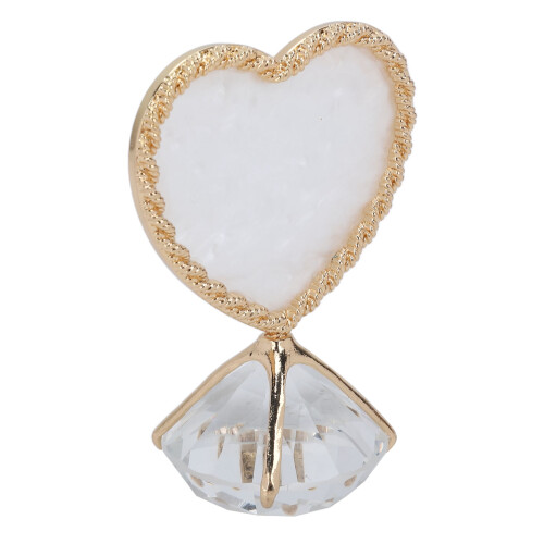 (Gold) Heart Shaped Double Sided Nail Display Stand Silver 2