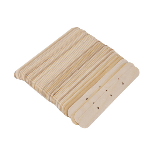50pz Supporti Stopino Legno 3 Fori Clip Centraggio 1