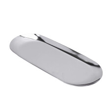 (Silver) Ovale Schmuckablage Spiegelfläche Vakuumplattiert Silber