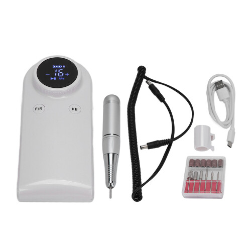 Nagelfeile 45000U/min USB wiederaufladbar mit 6 Bits