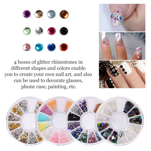 Nail Art Tool Kit: Pen, Brush, Dotting Pens, Rhinestones