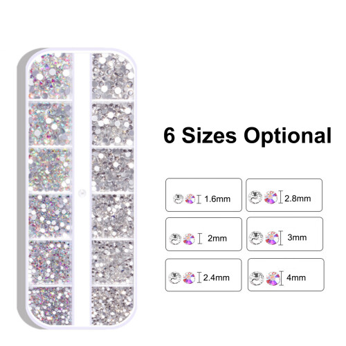 1800 Stks Nail Art Strass Set 1.6-4mm