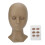 (Coffee) Lash Extension Practice Mannequin Head Silicone 4 Pairs 1