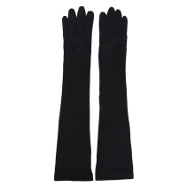 (Black) 2x Sommer UV-Schutz Armstulpen aus Eisesseide Schwarz