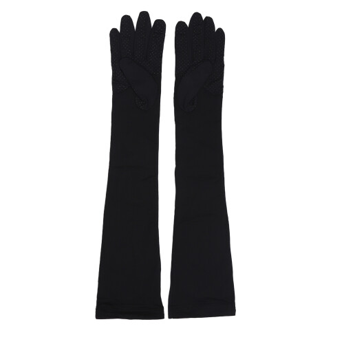 (Black) 2 Pz Maniche Braccio UV Seta Ghiaccio Nero