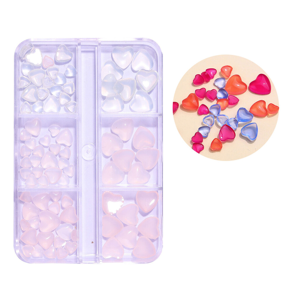 3D Nail Flowers Rhinestone Heart Bows Octagon Acrylic Art Supplies