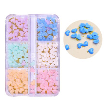 3D Nagelart 6 Vakken Bloemen Strass Hartjes Lintjes DIY
