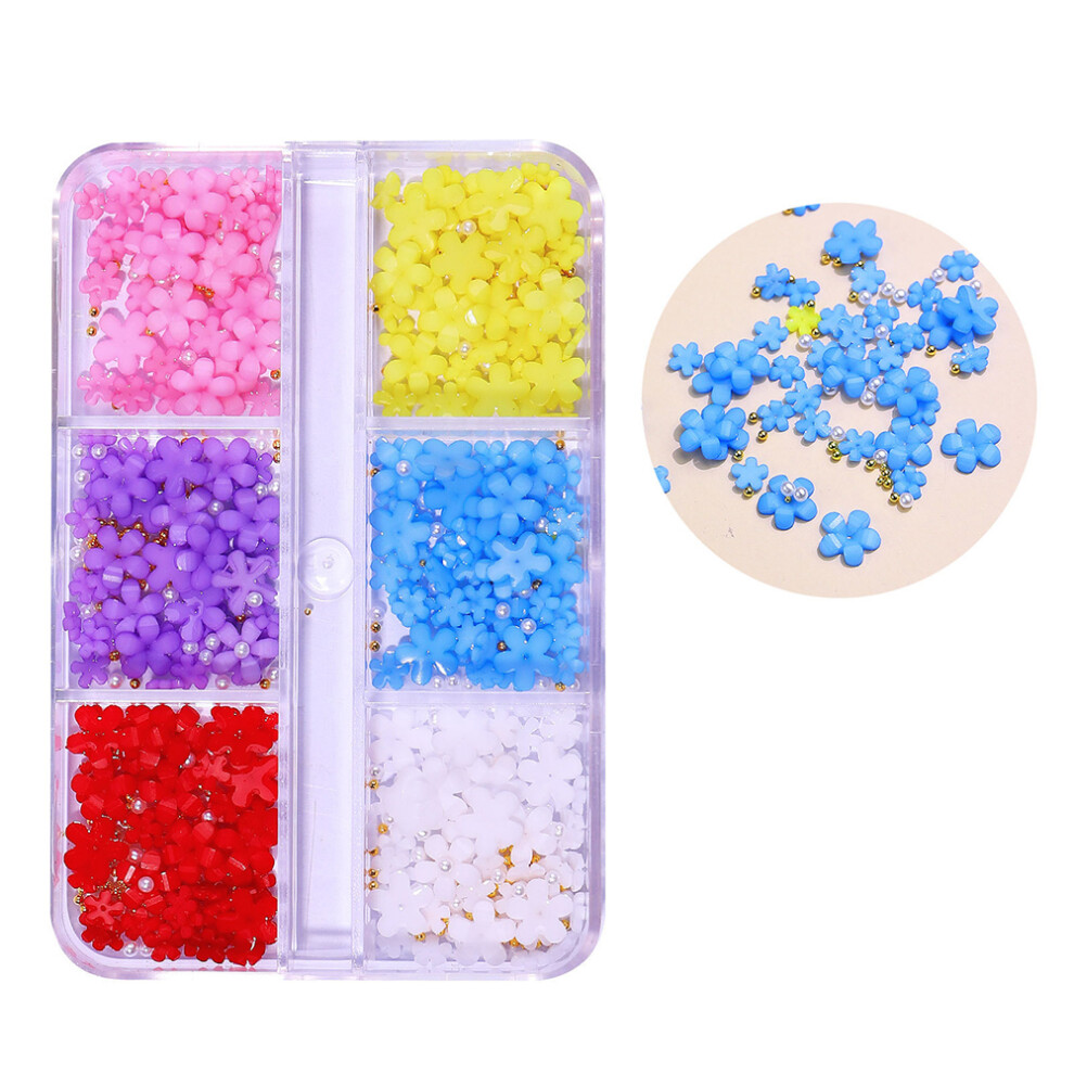 3D Nail Flowers Rhinestone Heart Bows Octagon DIY Decorations