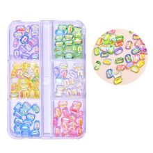 3D Nail Flowers Rhinestone Heart Bows Octagon DIY Decor