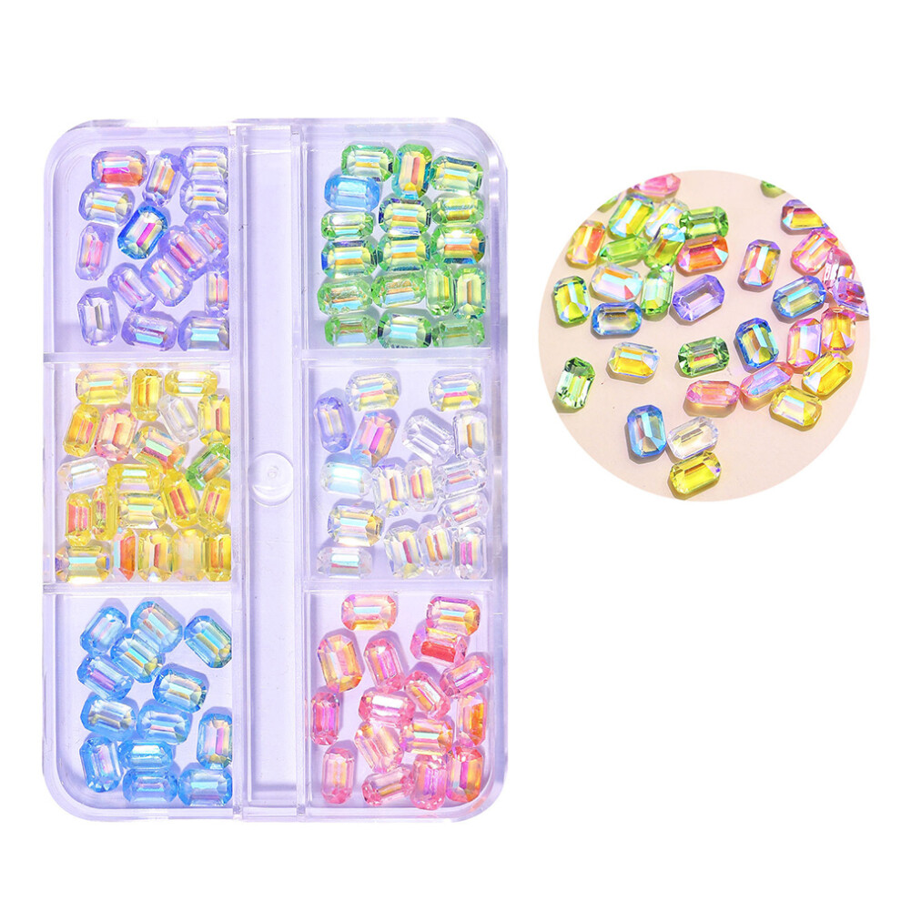 3D Nail Flowers Rhinestone Heart Bows Octagon DIY Decorations