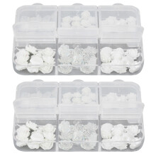 2 Box White Rose Camellia Nail Art Rhinestones