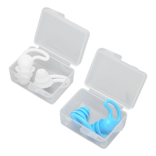2 Pairs Silicone Oordoppen + Doos 2