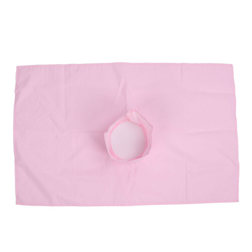 (Pink 80x50cm) Cotton Washable Massage Table Sheet Pink